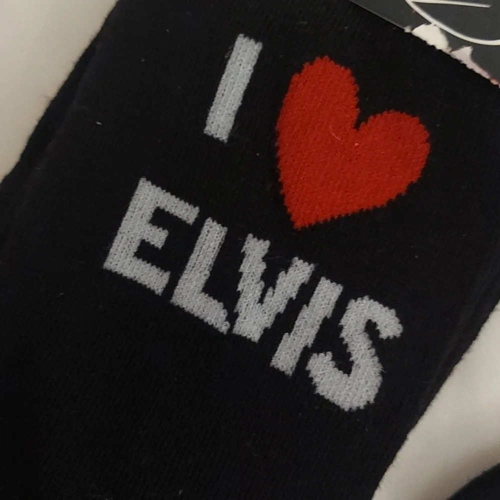 Lot 4 Pair ELVIS Presley Crazy Socks  Crew Graphic Prints NEW One Size 7-12